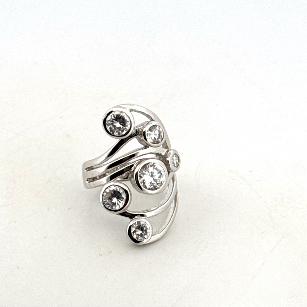 Stunning 925 Sterling Silver Constellation style silver statement ring 8.4G - Picture 8 of 16